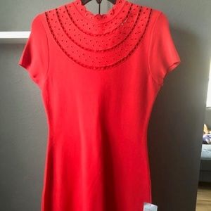 Eliza J Cutout Poppy Fit and Flare Dress